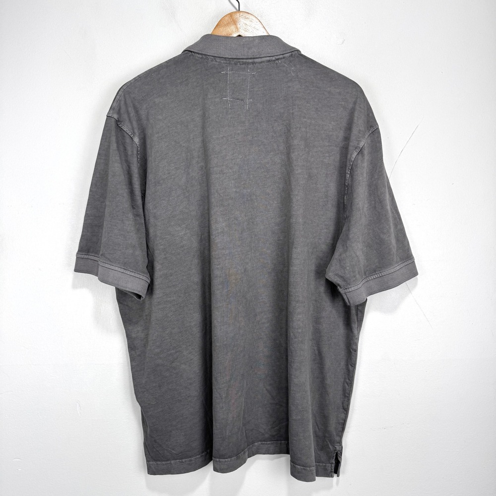 True Grit Polo Shirt Men 2XL Gray Buffalo Buttons 100% Cotton Vintage Wash NWT - Picture 2 of 11
